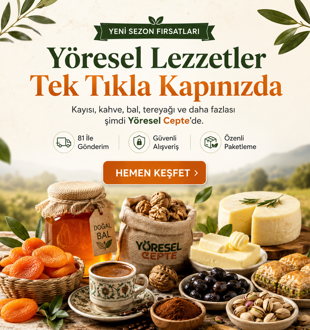 Yöresel Cepte açılışa özel yüzde 50'ye varan indirim kampanyası