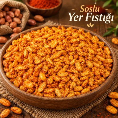 Soslu Yer Fıstığı Baharatlı soslu yer fıstığı çerez