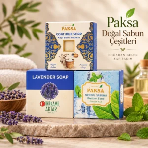 Paksa keçi sütü mentol ve lavanta doğal sabun çeşitleri