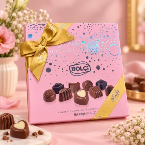 Bolçi Pembe Kutu Hediyelik Çikolata - Yöresel Cepte