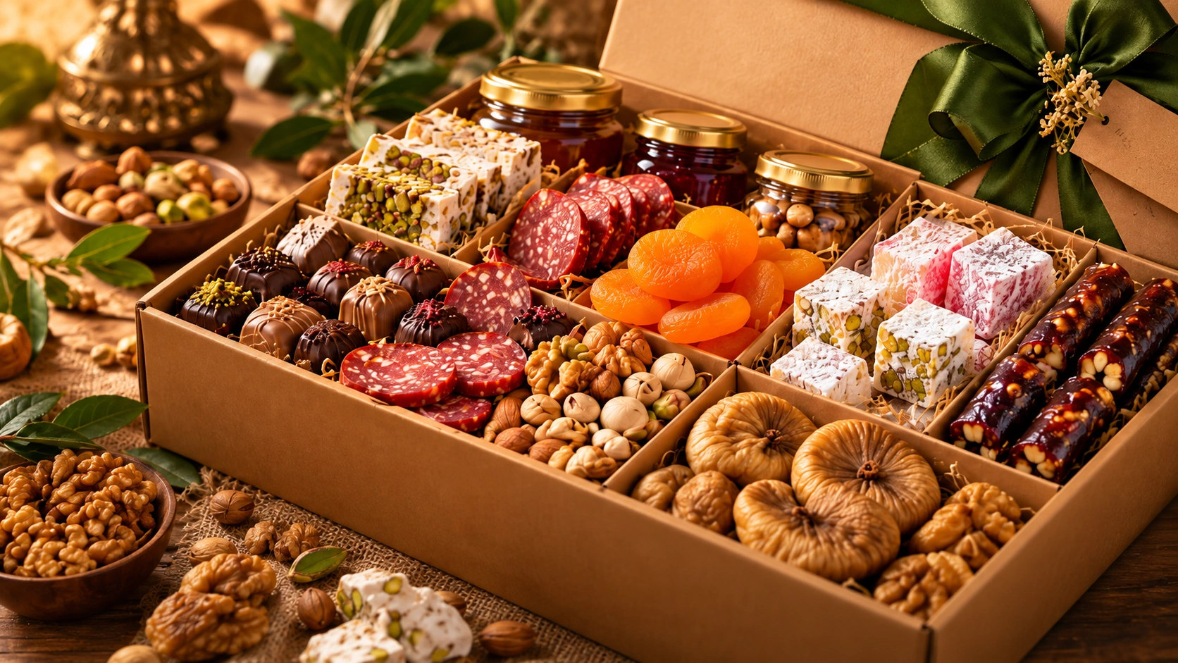 Yöresel lezzetlerden oluşan hediyelik paket