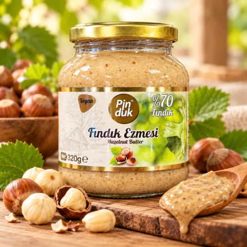 Pinduk Fındık Ezmesi kavanozu