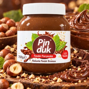 Pinduk Fındık Parçacıklı Kakaolu Fındık Kreması 700 g kavanozu